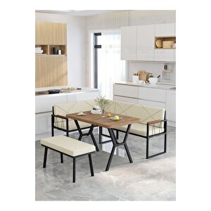 Src Serisi Balkon, Bahçe, Cafe, Köşe Takımı, Balkon Köşe Takımı - Atlantik Masalı - Krem Krem