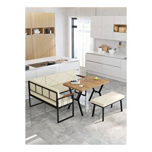 Src Serisi Balkon, Bahçe, Cafe, Köşe Takımı, Balkon Köşe Takımı - Atlantik Masalı - Krem Krem