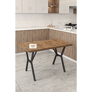 Gnr 70x110cm Sabit Atlantik Mutfak Masası Takımı, Yemek Masası, 4 Modern Krem Sandalye