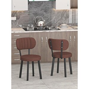 Azra 70x110cm Efes Mutfak Masası, Mutfak Masası Takımı, Yemek Masası, 4 Kahverengi Sandalye