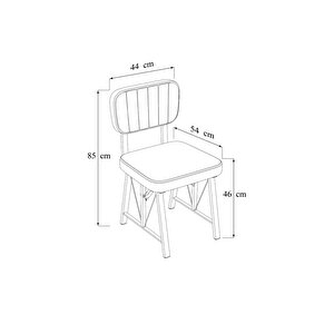 Hayat 70 X 110 Bendir Mutfak Masası, Mutfak Masası Takımı, Yemek Masası, 2 Sandalye 1 Bench - Lacivert