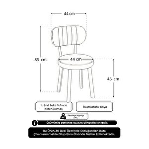 Azra 70x110cm Bendir Mutfak Masası, Mutfak Masası Takımı, Yemek Masası, 4 Koyu Gri Sandalye