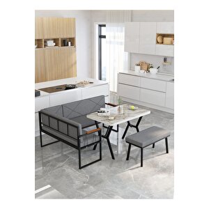 Src Serisi Balkon, Bahçe, Cafe, Köşe Takımı, Balkon Köşe Takımı - Efes Masalı - Koyu Gri Koyu Gri