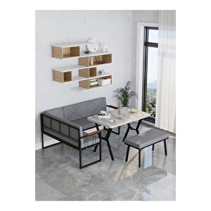 Src Serisi Balkon, Bahçe, Cafe, Köşe Takımı, Balkon Köşe Takımı - Efes Masalı - Koyu Gri Koyu Gri