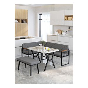 Src Serisi Balkon, Bahçe, Cafe, Köşe Takımı, Balkon Köşe Takımı - Efes Masalı - Koyu Gri Koyu Gri