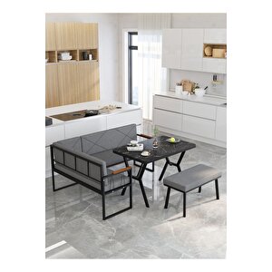 Src Serisi Balkon, Bahçe, Cafe, Köşe Takımı, Balkon Köşe Takımı - Bendir Masalı - Koyu Gri Koyu Gri