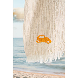 Organik %100 Pamuk Müslin Çocuk Panço - Traktör Traktor/panco