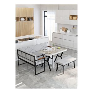 Src Serisi Balkon, Bahçe, Cafe, Köşe Takımı, Balkon Köşe Takımı - Efes Masalı - Açık Gri Açık Gri