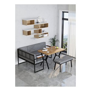 Src Serisi Balkon, Bahçe, Cafe, Köşe Takımı, Balkon Köşe Takımı - Atlantik Masalı - Koyu Gri