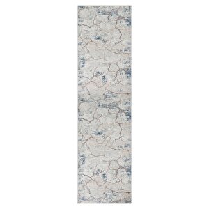 Silvia Vl Makinada Yıkanabilir Dayanıklı Kaymaz Taban Antialerjik Halı Gri-beyaz-siyah