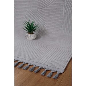 Joy Rölyef Gri Pon Pon 200x350 cm