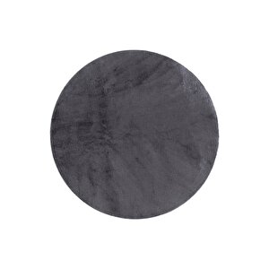 Comfort Ponpon Saçaklı Peluş Halı Antrasit