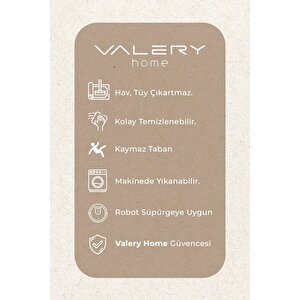 Vl Comfort Düz Saçaklı Peluş Halı Ekru