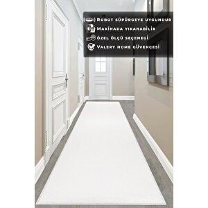 Vl Yıkanabilir Post Peluş Yolluk Beyaz 80x300 cm