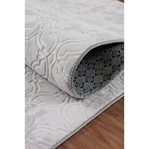 Violin Vl Makinada Yıkanabilir Dayanıklı Kaymaz Taban Antialerjik Halı Gri Z1001a 150x350 cm