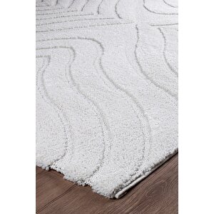 Norway Vl Bukleli Premium Yumuşak Peluş Post Iskandinav Oturma Odası Salon Halısı 120x180 cm