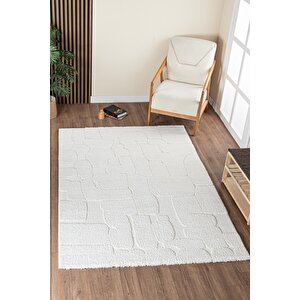 Norway Vl Bukleli Premium Yumuşak Peluş Post Iskandinav Oturma Odası Salon Halısı 160x230 cm