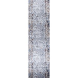 Dijital Baskı Makinada Yıkanabilir Kaymaz Taban Dekoratif Halı Lacivert 120x180 cm