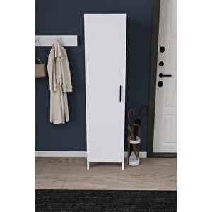 Beyaz Çok Raflı Kapaklı Ayakkabılık Modern Ayakkabı Dolabı Portmanto Yanı Düzenleyici Dolap