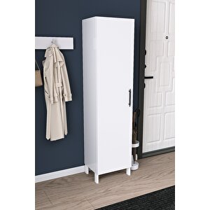 Beyaz Çok Raflı Kapaklı Ayakkabılık Modern Ayakkabı Dolabı Portmanto Yanı Düzenleyici Dolap