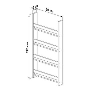 Artemis - Montessori Çocuk Odası Kitaplık 4 Raflı Atlanti̇k Çam Montessori Kitaplık