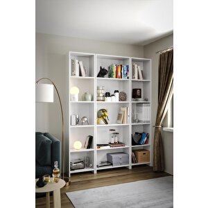 Lale Kitaplık Çok Amaçlı Kitaplık-beyaz