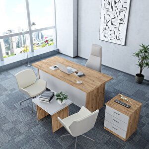 Ofis Mobilya Takımı Masa+sehpa+keson  Çam&beyaz O.f.b_3