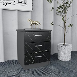 Ofis Mobilya Takımı Masa+sehpa+keson  Antrasit&siyah Mermer O.f.b_8