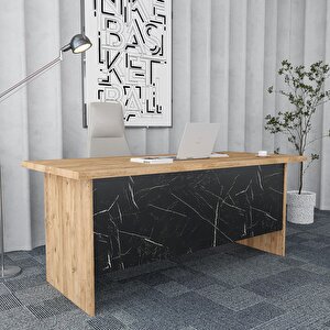 Ofis Mobilya Takımı Masa+sehpa+keson  Çam&siyah Mermer O.f.b_7