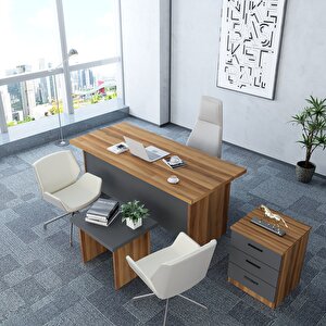 Ofis Mobilya Takımı Masa+sehpa+keson  Ceviz&antrasit O.f.b_12