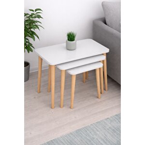 Napoli 3'lü Zigon Sehpa Beyaz