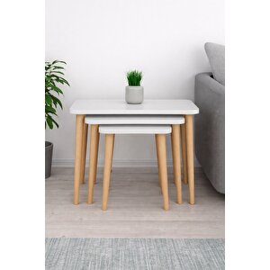 Napoli 3'lü Zigon Sehpa Beyaz