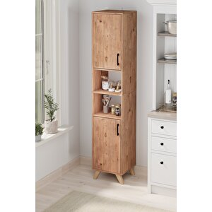 2 Kapaklı 6 Bölmeli Çok Amaçlı Dolap Çok Amaçlı Mutfak Dolabı Banyo Dolabı Nergis Çam