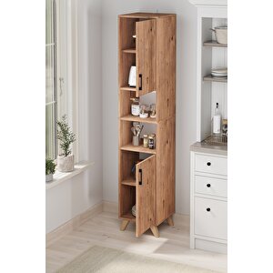 2 Kapaklı 6 Bölmeli Çok Amaçlı Dolap Çok Amaçlı Mutfak Dolabı Banyo Dolabı Nergis Çam