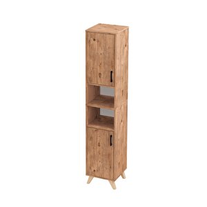 2 Kapaklı 6 Bölmeli Çok Amaçlı Dolap Çok Amaçlı Mutfak Dolabı Banyo Dolabı Nergis Çam