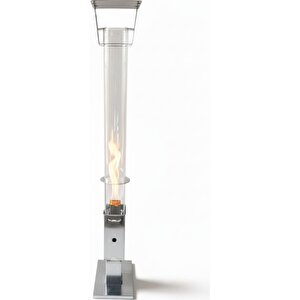 Box&box Uzun Camlı Roket Pelet Sobası, Pürmüz Ve Pelet Hediyeli - Kampta, Balkonda, Terasta Hemen Kullan