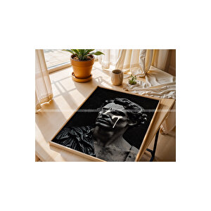 Klasik Heykel Detayları 3 Parçalı Ahşap Çerçeveli Tablo Seti-2 21x30 cm