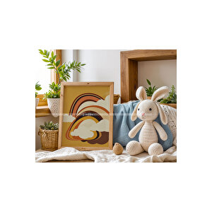 Bohem Güneş Ve Doğa 3 Parçalı Ahşap Çerçeveli Tablo Seti-2