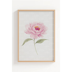 Çiçek Desenli 3 Parçalı Ahşap Çerçeveli Tablo Seti 50x70 cm