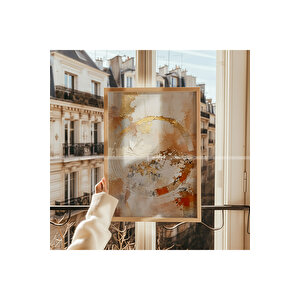 Soyut Sanat 3 Parçalı Ahşap Çerçeveli Tablo Seti-2 21x30 cm