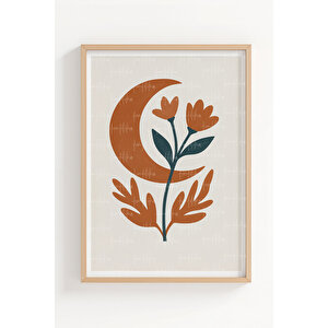 Mistik Semboller Modern Minimalist 3 Parçalı Ahşap Çerçeveli Tablo Seti 21x30 cm