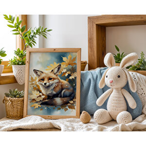 Panda, Koala Ve Tilki 3’lü 1. Kalite Ahşap Çerçeveli Tablo Seti – Çocuk Odası Dekoru 30x42 cm