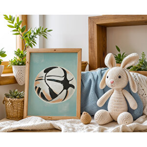 Spor Topları Temalı 3'lü Ahşap Çerçeveli Tablo Seti