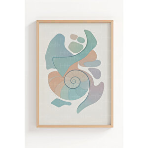 Deniz Kabukları 3’lü Modern Ahşap Çerçeveli Tablo Seti 21x30 cm