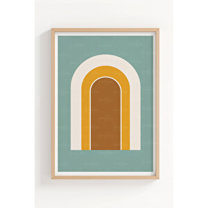 Geometrik Arches 3’lü Ahşap Çerçeveli Tablo Seti 50x70 cm