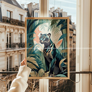 Orman Temalı 3'lü Ahşap Çerçeveli Tablo Seti - 21x30 21x30 cm