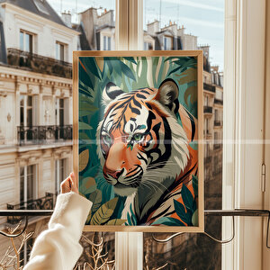 Orman Temalı 3'lü Ahşap Çerçeveli Tablo Seti 30x42 30x42 cm