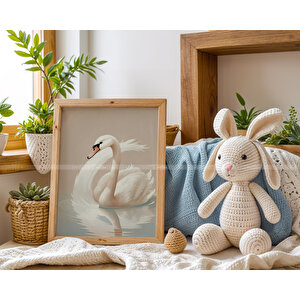 Kuğu Ve Ördek 3’lü 1. Kalite Ahşap Çerçeveli Tablo Seti – Çocuk Odası Dekoru 30x42 cm