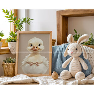 Kuğu Ve Ördek 3’lü 1. Kalite Ahşap Çerçeveli Tablo Seti – Çocuk Odası Dekoru 30x42 cm