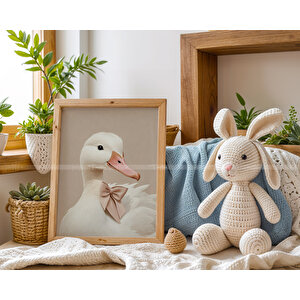 Kuğu Ve Ördek 3’lü 1. Kalite Ahşap Çerçeveli Tablo Seti – Çocuk Odası Dekoru